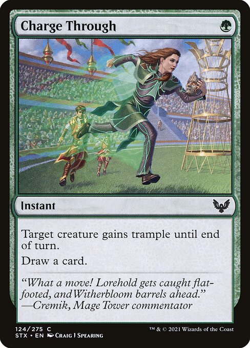 Strixhaven: School of Mages - 124 - Charge Through - Common - G - Non-foil