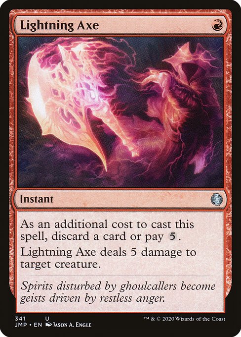 Jumpstart - 341 - Lightning Axe - Uncommon - R - Non-foil