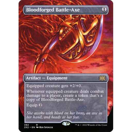 Double Masters 2022 - 392 - Bloodforged Battle-Axe - Rare - C - Foil