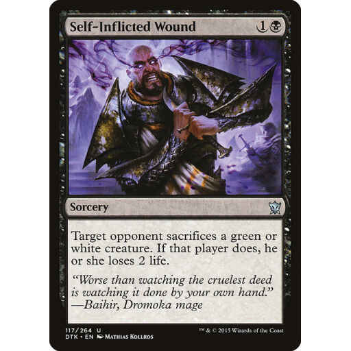 Dragons of Tarkir - 117 - Self-Inflicted Wound - Uncommon - B - Foil