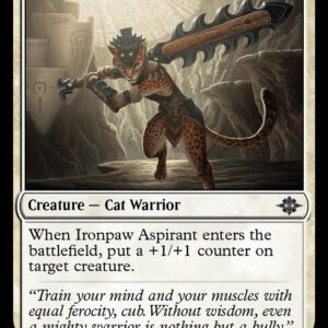 The Lost Caverns of Ixalan - 18 - Ironpaw Aspirant - Common - W - Non-foil (Front)