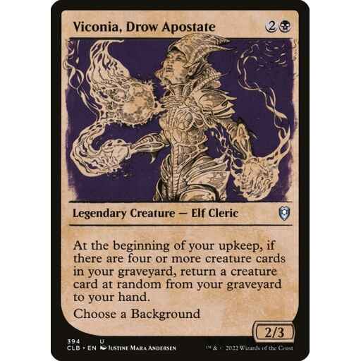 Commander Legends: Battle for Baldur's Gate - 394 - Viconia, Drow Apostate - Uncommon - B - Foil
