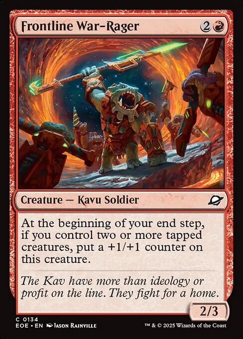 Edge of Eternities - 134 - Frontline War-Rager - Common - R - Foil