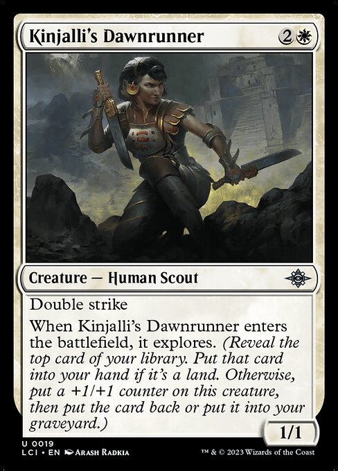 The Lost Caverns of Ixalan - 19 - Kinjalli's Dawnrunner - Uncommon - W - Non-foil (Front)