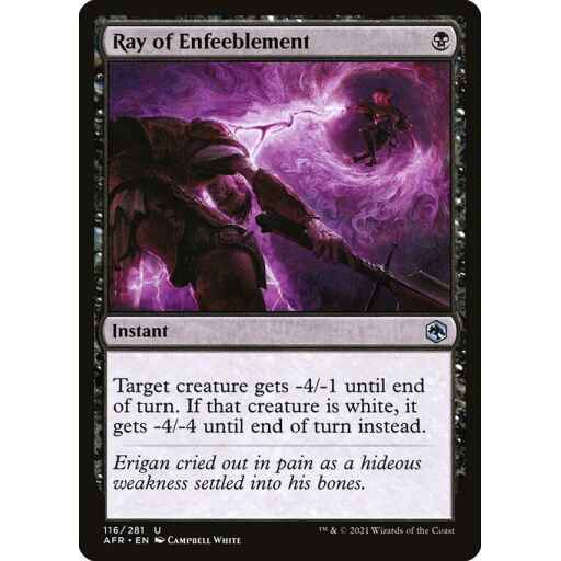 Adventures in the Forgotten Realms - 116 - Ray of Enfeeblement - Uncommon - B - Non-foil