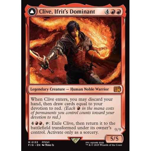 Final Fantasy - 133 - Clive, Ifrit's Dominant // Ifrit, Warden of Inferno - Mythic - C - Non-foil