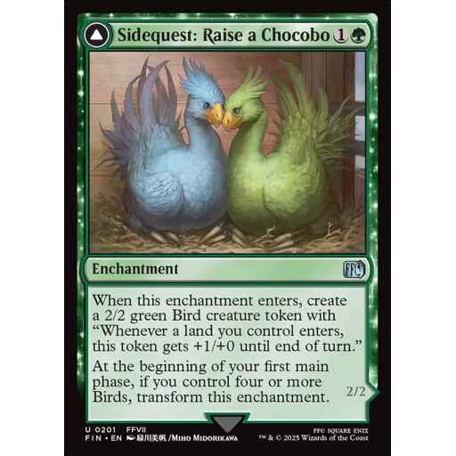 Final Fantasy - 201 - Sidequest: Raise a Chocobo // Black Chocobo - Uncommon - C - Non-foil