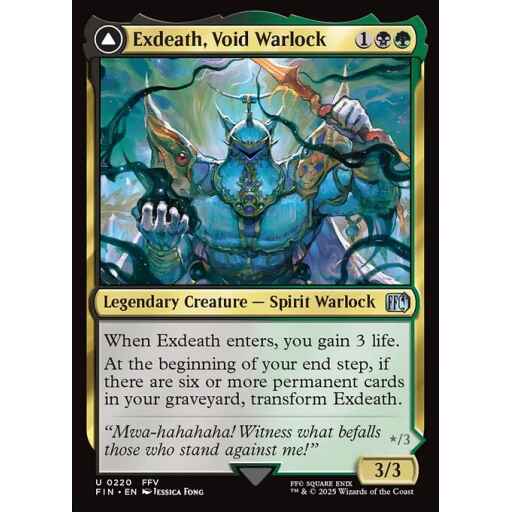 Final Fantasy - 220 - Exdeath, Void Warlock // Neo Exdeath, Dimension's End - Uncommon - C - Foil