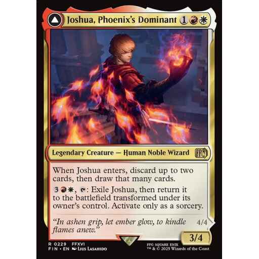 Final Fantasy - 229 - Joshua, Phoenix's Dominant // Phoenix, Warden of Fire - Rare - C - Non-foil
