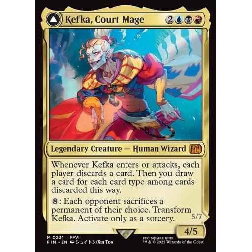 Final Fantasy - 231 - Kefka, Court Mage // Kefka, Ruler of Ruin - Mythic - C - Non-foil