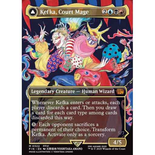 Final Fantasy - 322 - Kefka, Court Mage // Kefka, Ruler of Ruin - Mythic - C - Non-foil