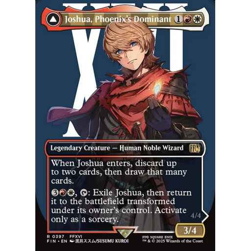 Final Fantasy - 397 - Joshua, Phoenix's Dominant // Phoenix, Warden of Fire - Rare - C - Non-foil