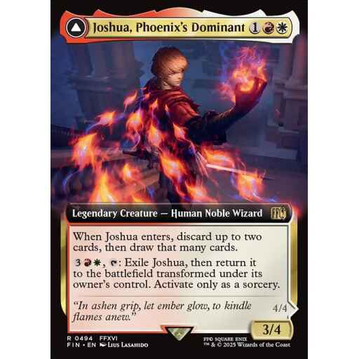 Final Fantasy - 494 - Joshua, Phoenix's Dominant // Phoenix, Warden of Fire - Rare - C - Non-foil