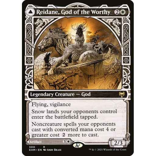 Kaldheim - 300 - Reidane, God of the Worthy // Valkmira, Protector's Shield - Rare - C - Non-foil