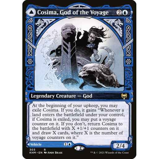 Kaldheim - 303 - Cosima, God of the Voyage // The Omenkeel - Rare - C - Non-foil