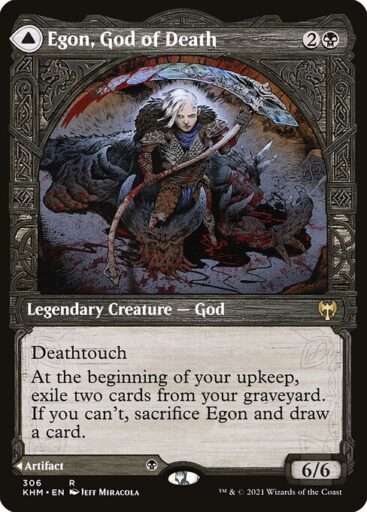 Kaldheim - 306 - Egon, God of Death // Throne of Death - Rare - C - Non-foil