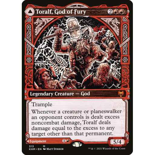Kaldheim - 313 - Toralf, God of Fury // Toralf's Hammer - Mythic - C - Non-foil