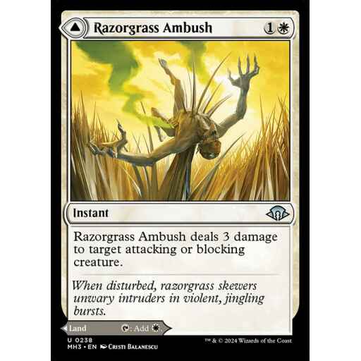 Modern Horizons 3 - 238 - Razorgrass Ambush // Razorgrass Field - Uncommon - C - Non-foil