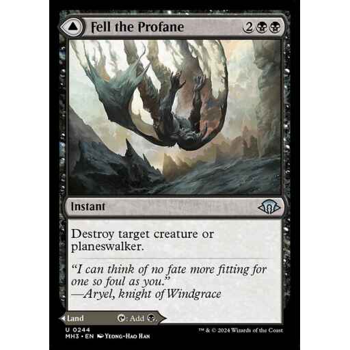 Modern Horizons 3 - 244 - Fell the Profane // Fell Mire - Uncommon - C - Non-foil
