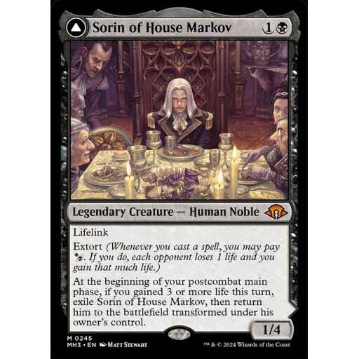 Modern Horizons 3 - 245 - Sorin of House Markov // Sorin, Ravenous Neonate - Mythic - C - Non-foil