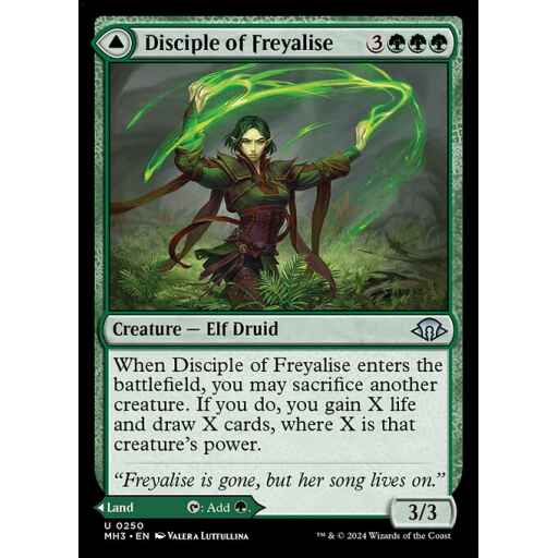 Modern Horizons 3 - 250 - Disciple of Freyalise // Garden of Freyalise - Uncommon - C - Foil