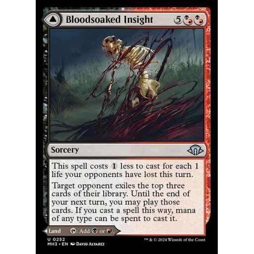 Modern Horizons 3 - 252 - Bloodsoaked Insight // Sanguine Morass - Uncommon - C - Non-foil
