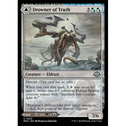 Modern Horizons 3 - 253 - Drowner of Truth // Drowned Jungle - Uncommon - C - Non-foil