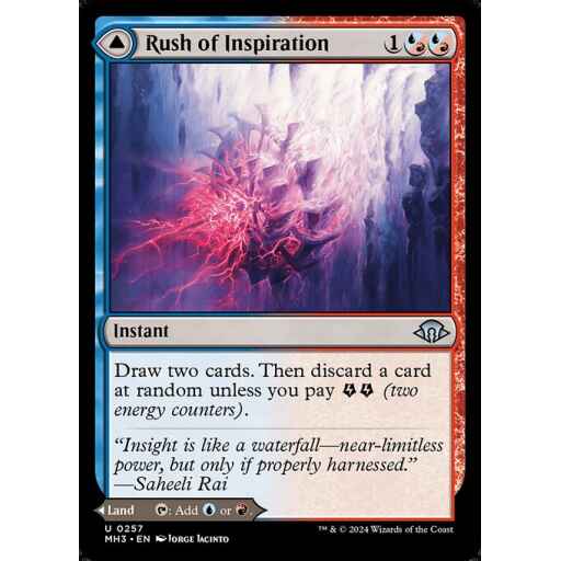 Modern Horizons 3 - 257 - Rush of Inspiration // Crackling Falls - Uncommon - C - Non-foil