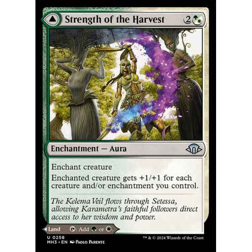 Modern Horizons 3 - 258 - Strength of the Harvest // Haven of the Harvest - Uncommon - C - Foil