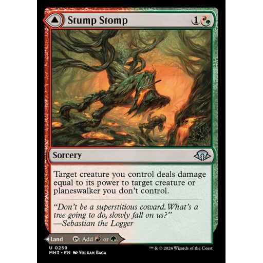 Modern Horizons 3 - 259 - Stump Stomp // Burnwillow Clearing - Uncommon - C - Non-foil