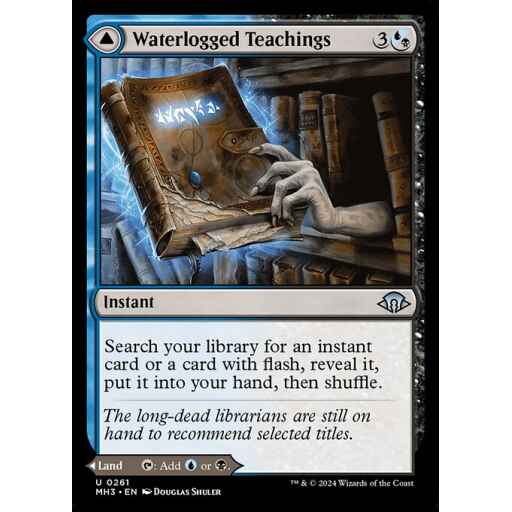 Modern Horizons 3 - 261 - Waterlogged Teachings // Inundated Archive - Uncommon - C - Foil