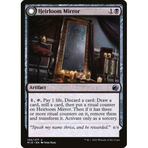 Innistrad: Midnight Hunt - 105 - Heirloom Mirror // Inherited Fiend - Uncommon - C - Foil