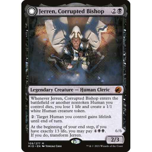 Innistrad: Midnight Hunt - 109 - Jerren, Corrupted Bishop // Ormendahl, the Corrupter - Mythic - C - Foil