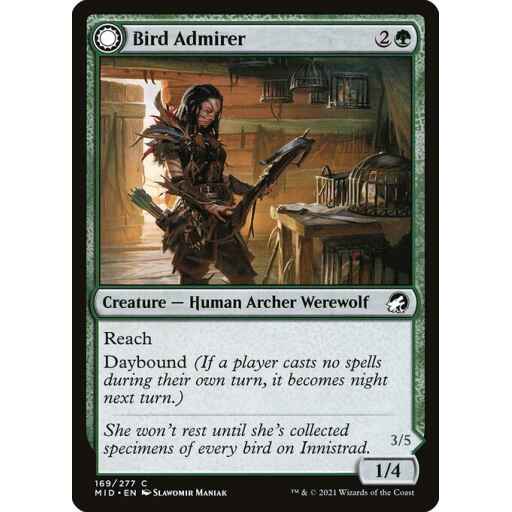 Innistrad: Midnight Hunt - 169 - Bird Admirer // Wing Shredder - Common - C - Foil