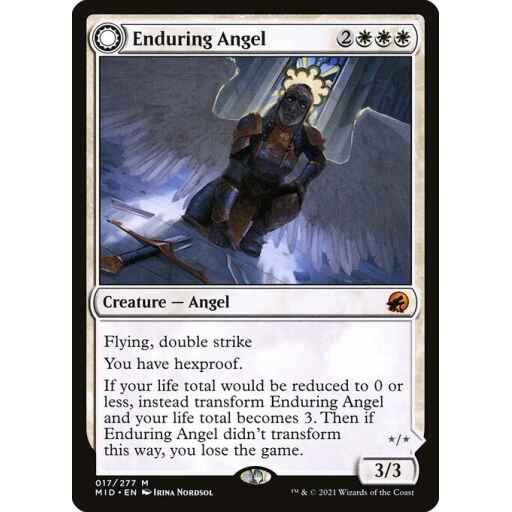 Innistrad: Midnight Hunt - 17 - Enduring Angel // Angelic Enforcer - Mythic - C - Foil