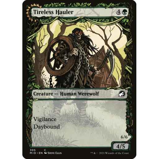 Innistrad: Midnight Hunt - 305 - Tireless Hauler // Dire-Strain Brawler - Common - C - Foil