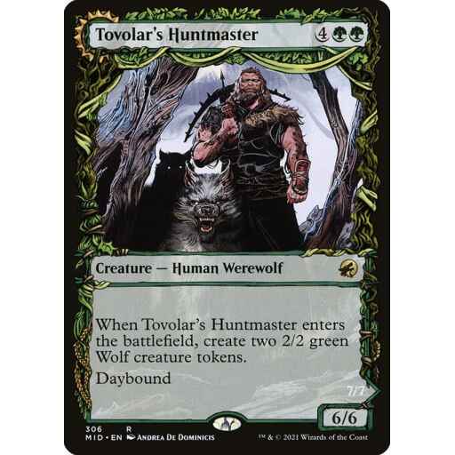 Innistrad: Midnight Hunt - 306 - Tovolar's Huntmaster // Tovolar's Packleader - Rare - C - Non-foil
