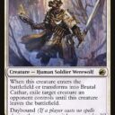 Innistrad: Midnight Hunt - 7 - Brutal Cathar // Moonrage Brute - Rare - C - Non-foil