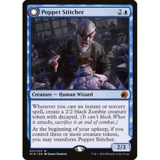 Innistrad: Midnight Hunt - 71 - Poppet Stitcher // Poppet Factory - Mythic - C - Non-foil
