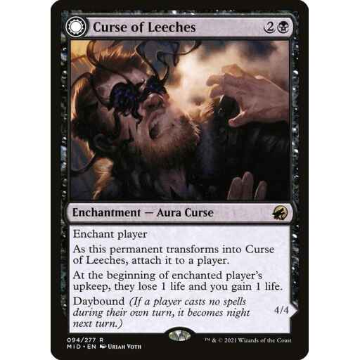 Innistrad: Midnight Hunt - 94 - Curse of Leeches // Leeching Lurker - Rare - C - Foil