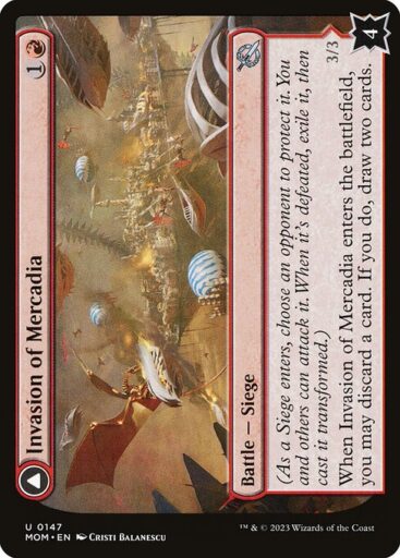 March of the Machine - 147 - Invasion of Mercadia // Kyren Flamewright - Uncommon - C - Non-foil