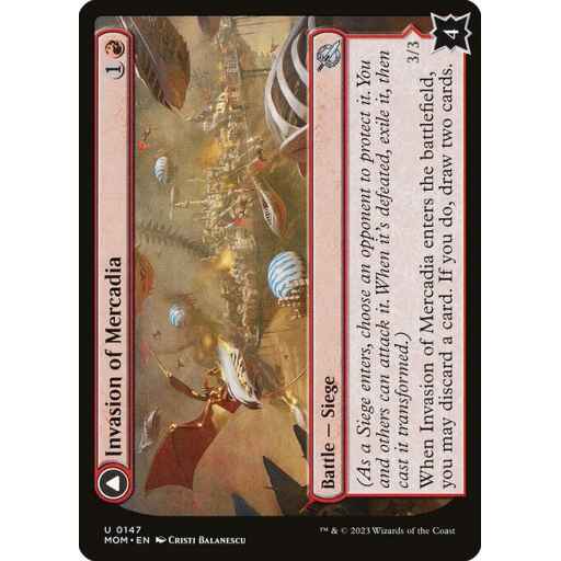 March of the Machine - 147 - Invasion of Mercadia // Kyren Flamewright - Uncommon - C - Non-foil