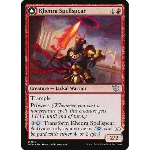 March of the Machine - 151 - Khenra Spellspear // Gitaxian Spellstalker - Uncommon - C - Foil