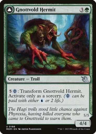 March of the Machine - 188 - Gnottvold Hermit // Chrome Host Hulk - Uncommon - C - Non-foil