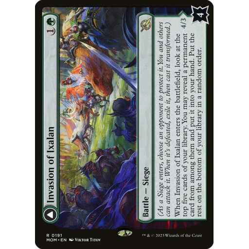 March of the Machine - 191 - Invasion of Ixalan // Belligerent Regisaur - Rare - C - Foil