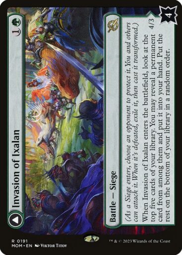 March of the Machine - 191 - Invasion of Ixalan // Belligerent Regisaur - Rare - C - Non-foil