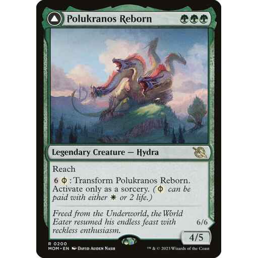 March of the Machine - 200 - Polukranos Reborn // Polukranos, Engine of Ruin - Rare - C - Foil