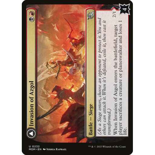 March of the Machine - 232 - Invasion of Azgol // Ashen Reaper - Uncommon - C - Foil