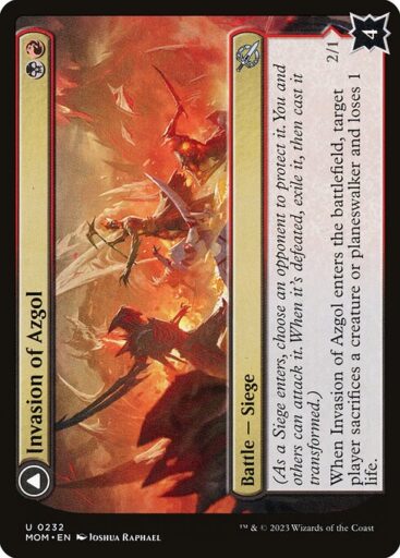March of the Machine - 232 - Invasion of Azgol // Ashen Reaper - Uncommon - C - Non-foil