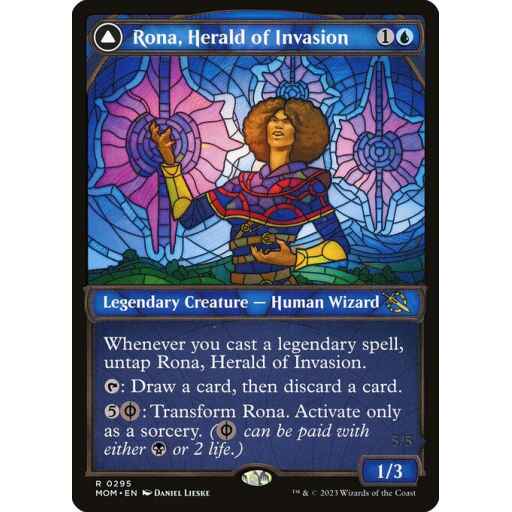 March of the Machine - 295 - Rona, Herald of Invasion // Rona, Tolarian Obliterator - Rare - C - Non-foil